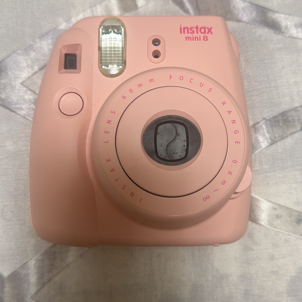 Instax Pink Simulated Camera with Instant Photo Printing